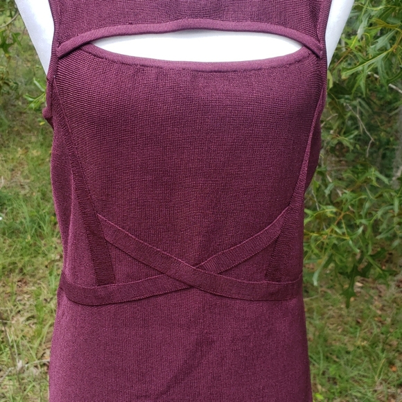 Material Girl Burgandy Bodycon Dress Size L - Picture 5 of 8